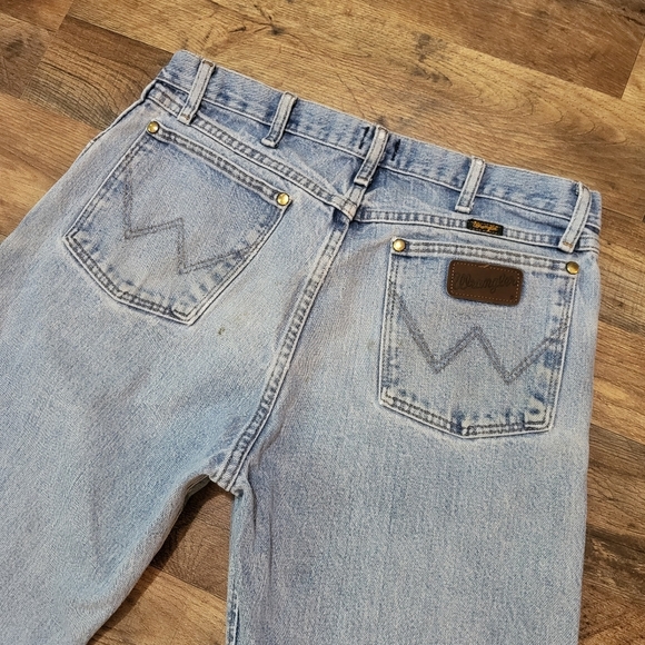 Wrangler Men's Western Light Wash Denim Jeans Size 34x36 - Picture 9 of 11